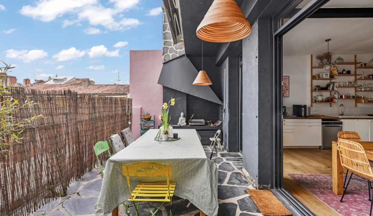 Terrasse 1 appartement terrasse Marseille loft penthouse 13001 13006 13007 rooftop
