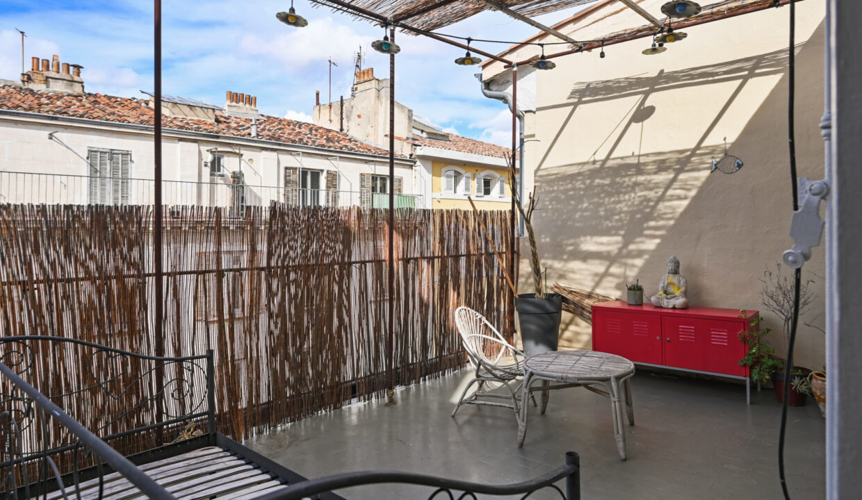 Terrasse 2 appartement terrasse Marseille loft penthouse 13001 13006 13007 rooftop